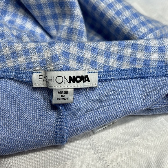 FASHION NOVA gingham high  rise,very flare bell bottom pants !Boho,gypsy,70s - Picture 9 of 11